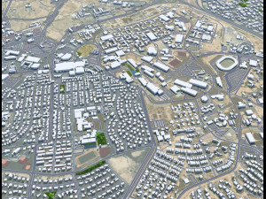 Dhahran Saudi Arabia 50km 3D Model