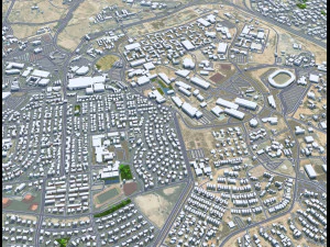 Dhahran Saudi Arabia 50km 3D Model