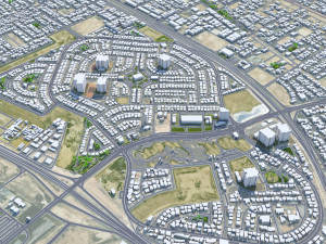 Dhahran Saudi Arabia 50km 3D Model