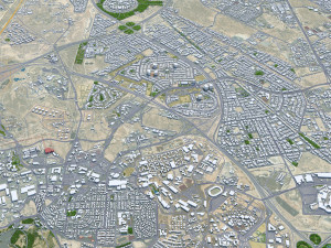 Dhahran Saudi Arabia 50km 3D Model
