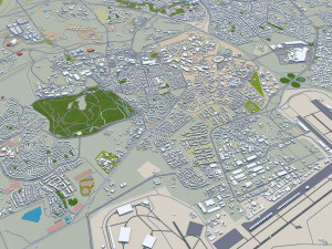 Dhahran Saudi Arabia 50km 3D Model