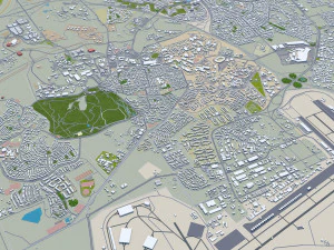 Dhahran Saudi Arabia 50km 3D Model