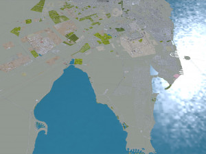 Dhahran Saudi Arabia 50km 3D Model