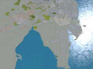 Dhahran Saudi Arabia 50km 3D Model