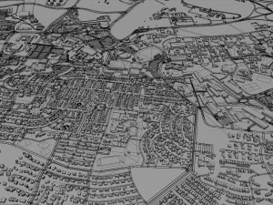 Dhahran Saudi Arabia 50km 3D Model