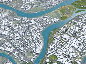 中国广东省东莞市 50公里 3D 模型