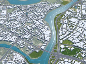 Dongguan Guangdong Province China 50km 3D Model