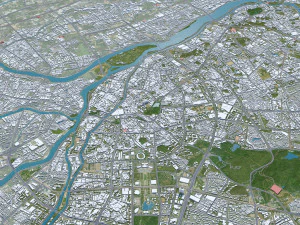 Dongguan Guangdong Province China 50km 3D Model