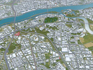 Dongguan Guangdong Province China 50km 3D Model