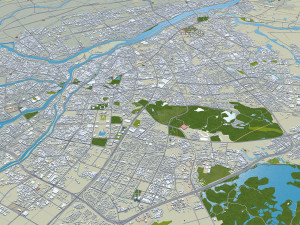 Dongguan Guangdong Province China 50km Model 3D