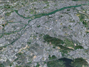 Dongguan Guangdong Province China 50km 3D Model