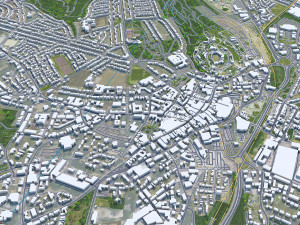 Dudley United Kingdom 30km 3D 모델