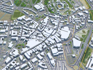 Dudley Reino Unido 30km Modelo 3D