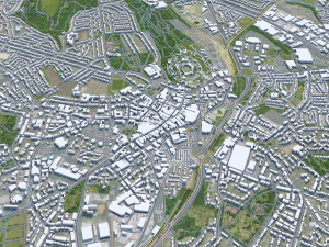Dudley United Kingdom 30km 3D Model