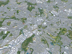 Dudley Reino Unido 30km Modelo 3D