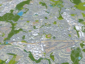 Dudley Reino Unido 30km Modelo 3D