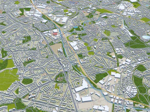 Dudley Reino Unido 30km Modelo 3D