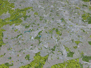 Dudley United Kingdom 30km 3D Model