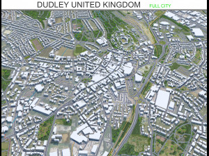 Dudley United Kingdom 30km 3D Model