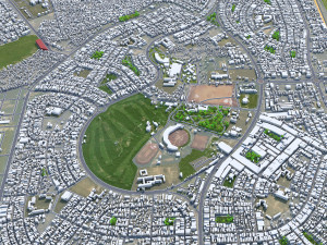 Faridabad city Haryana India 50km 3D Model
