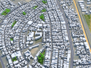 Faridabad city Haryana India 50km 3D Model
