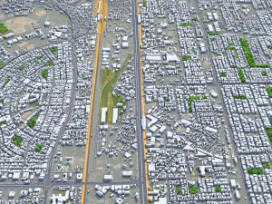 Faridabad city Haryana India 50km 3D Model
