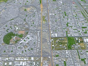 Faridabad city Haryana India 50km 3D Model