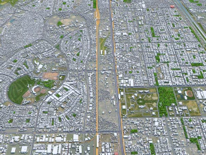 Faridabad city Haryana India 50km 3D Model