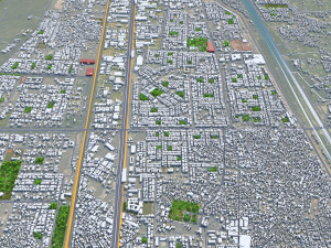 Faridabad city Haryana India 50km 3D Model