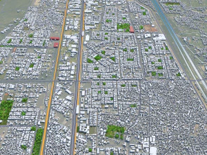Faridabad city Haryana India 50km 3D Model