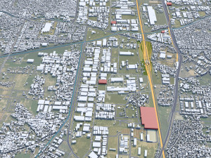 Faridabad city Haryana India 50km 3D Model