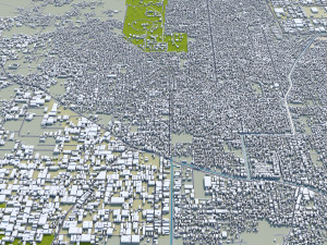 Faridabad city Haryana India 50km 3D Model