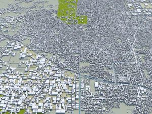 Faridabad city Haryana India 50km 3D Model