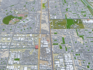 Faridabad city Haryana India 50km 3D Model