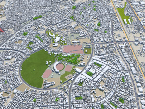 Faridabad city Haryana India 50km 3D Model