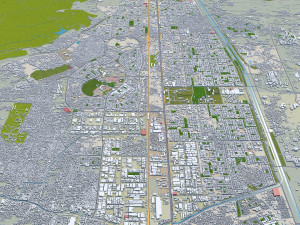 Faridabad city Haryana India 50km 3D Model