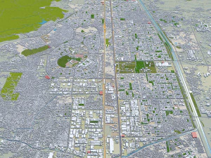 Faridabad city Haryana India 50km 3D Model