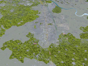 Faridabad city Haryana India 50km 3D Model