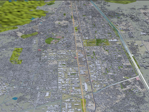 Faridabad city Haryana India 50km 3D Model