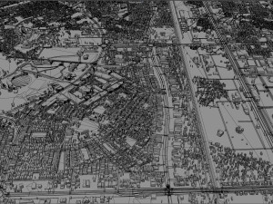 Faridabad city Haryana India 50km 3D Model
