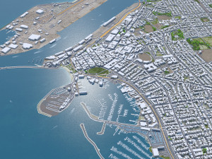 Fremantle city Western Australia 15km 3Dモデル