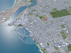 Fremantle city Western Australia 15km 3D-Modell