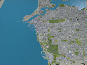 Fremantle city Western Australia 15km 3D-Modell