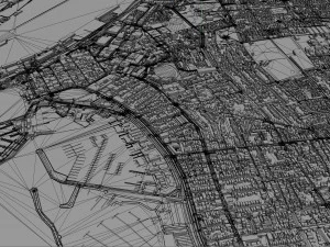 Fremantle city Western Australia 15km 3D Model