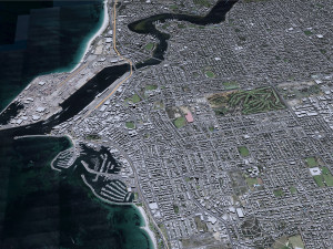 Fremantle city Western Australia 15km 3D-Modell