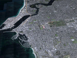 Fremantle city Western Australia 15km 3D Model