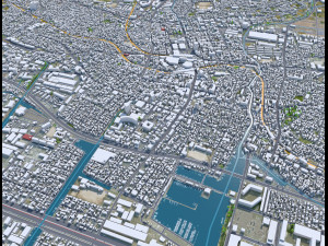 Funabashi city Chiba Japan 30km Modelo 3D