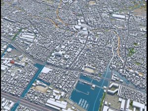 Funabashi city Chiba Japan 30km 3D Model