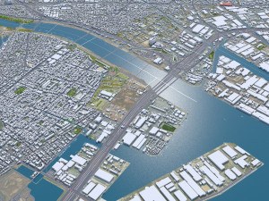Funabashi city Chiba Japan 30km Modelo 3D