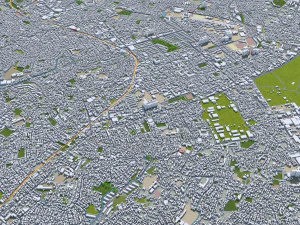 Funabashi city Chiba Japan 30km 3D Model